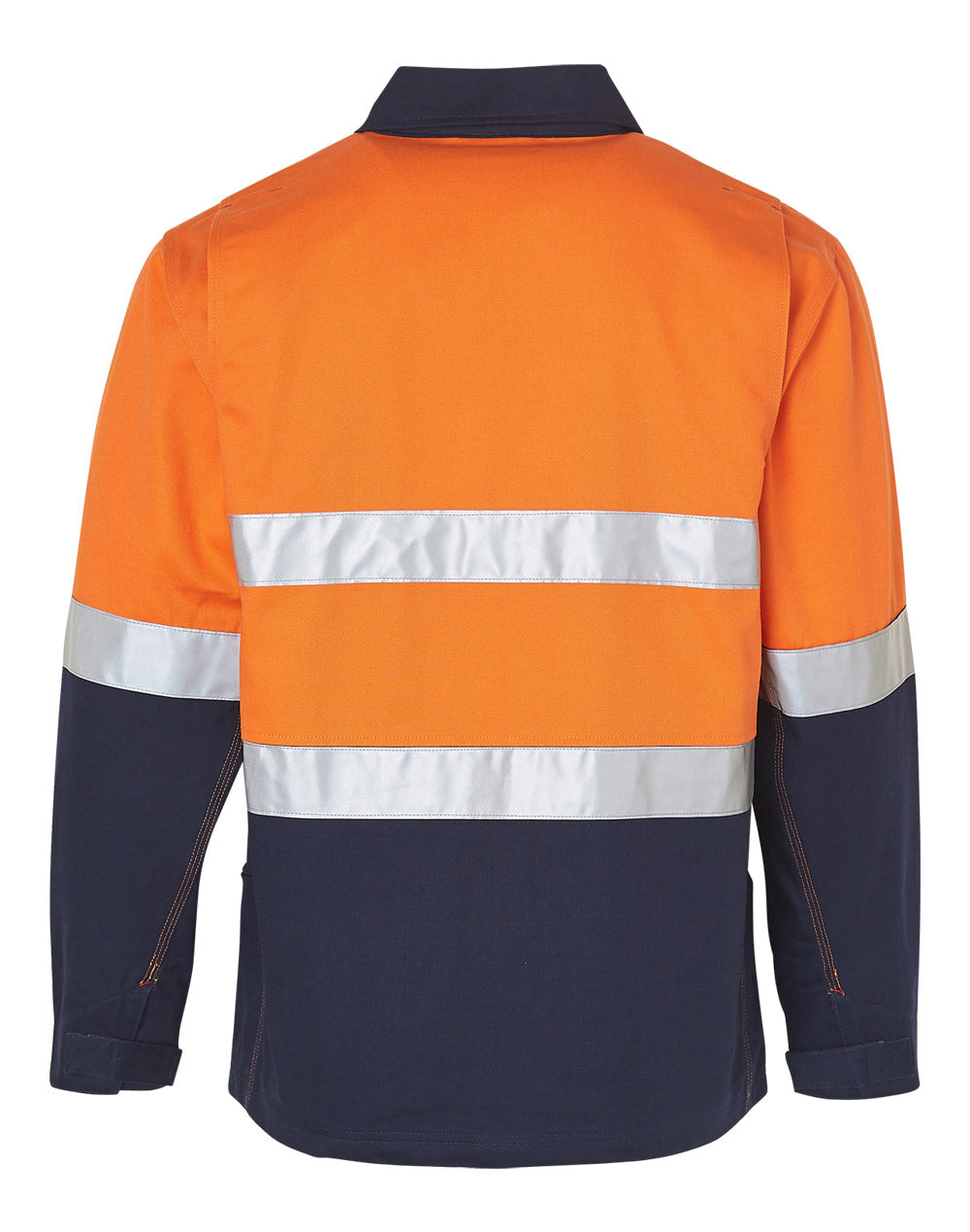 Hi-Vis Cotton Jacket With 3M Tapes - Orange Navy