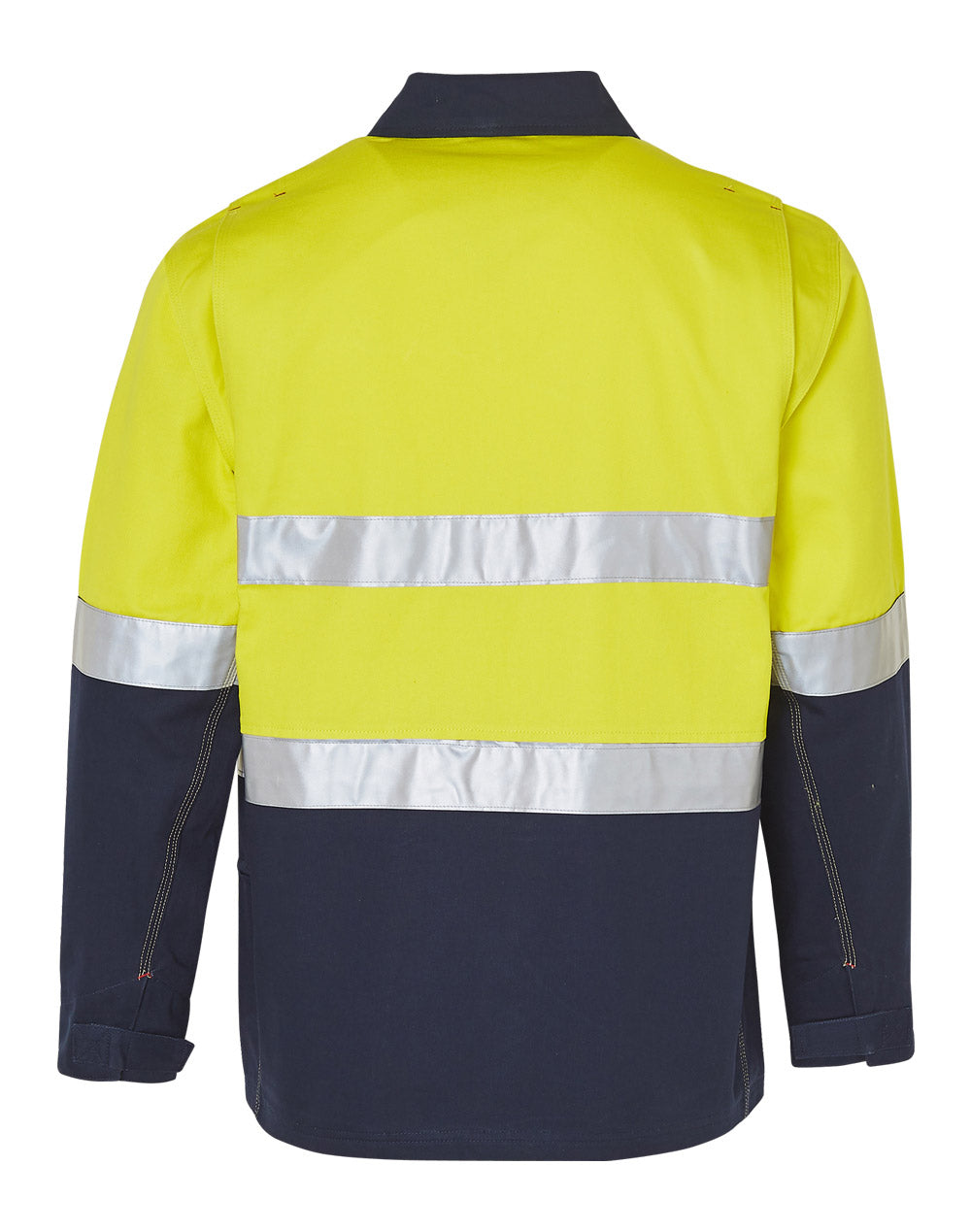 Hi-Vis Cotton Jacket With 3M Tapes - Yellow Navy