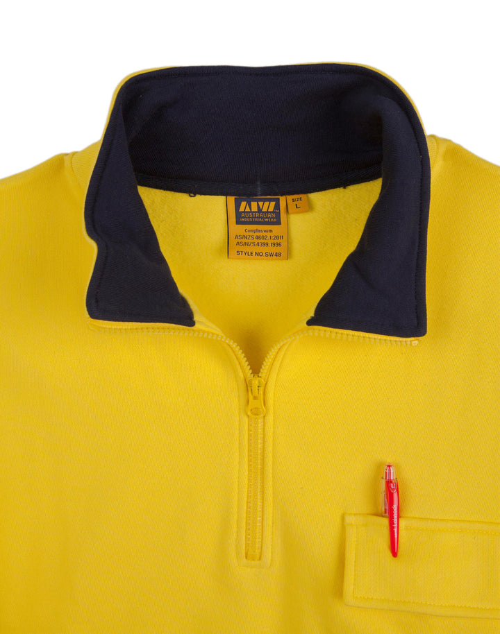 Hi-Vis Two Tone Cotton Fleece Sweat