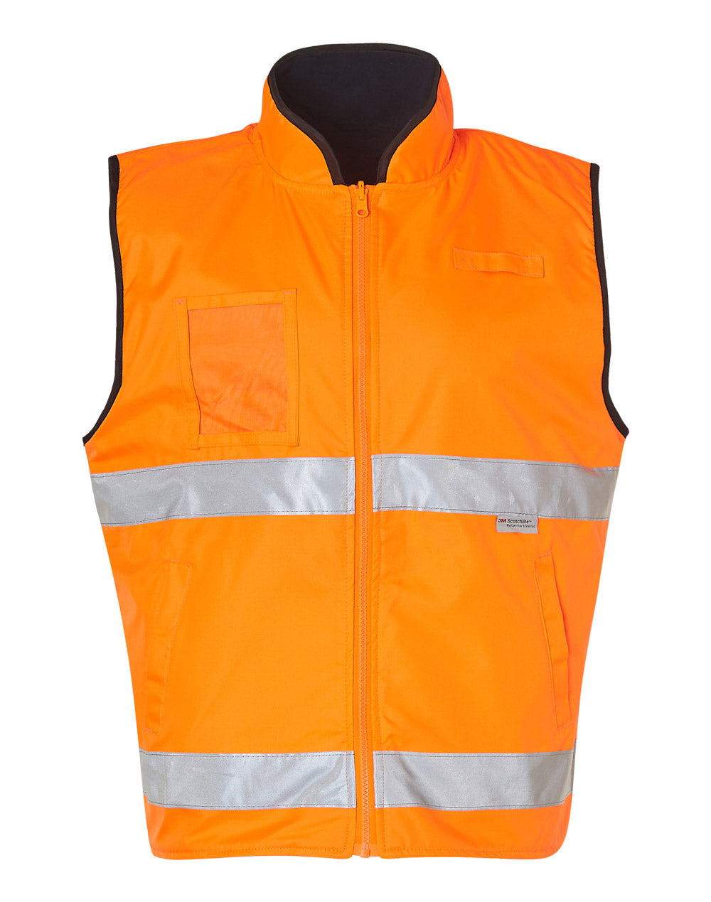 Hi-Vis Safety Vest - Orange Navy