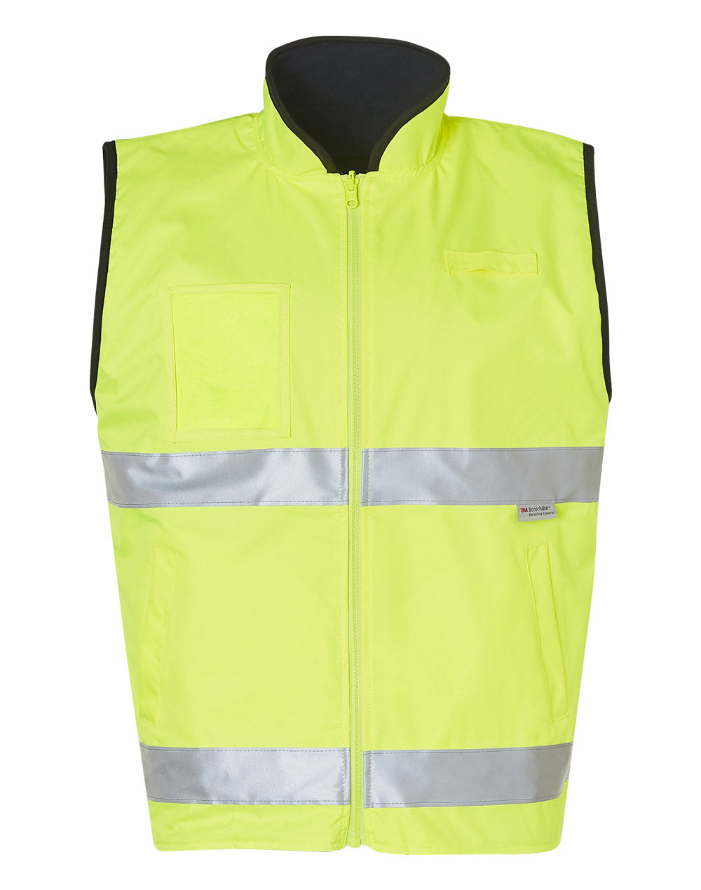 Hi-Vis Safety Vest - Yellow Navy