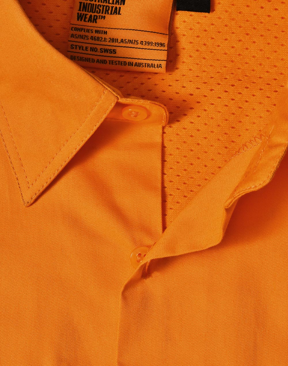 Vic Rail Lightweight Safety Shirt- Unisex - Orange
