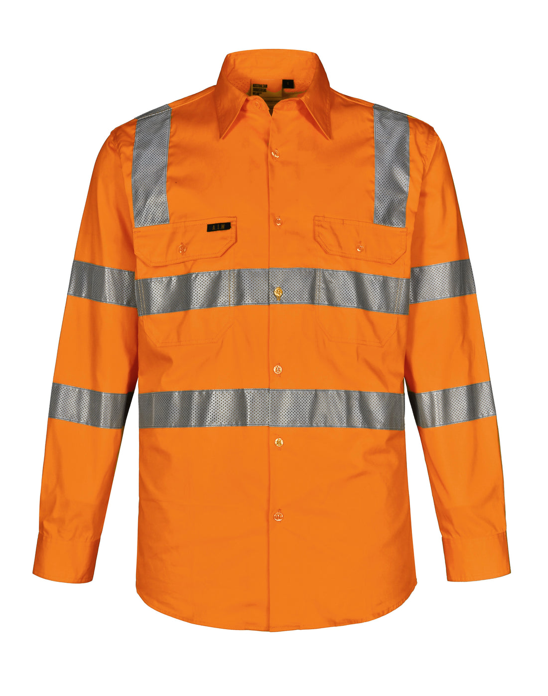Vic Rail Lightweight Safety Shirt- Unisex - Orange