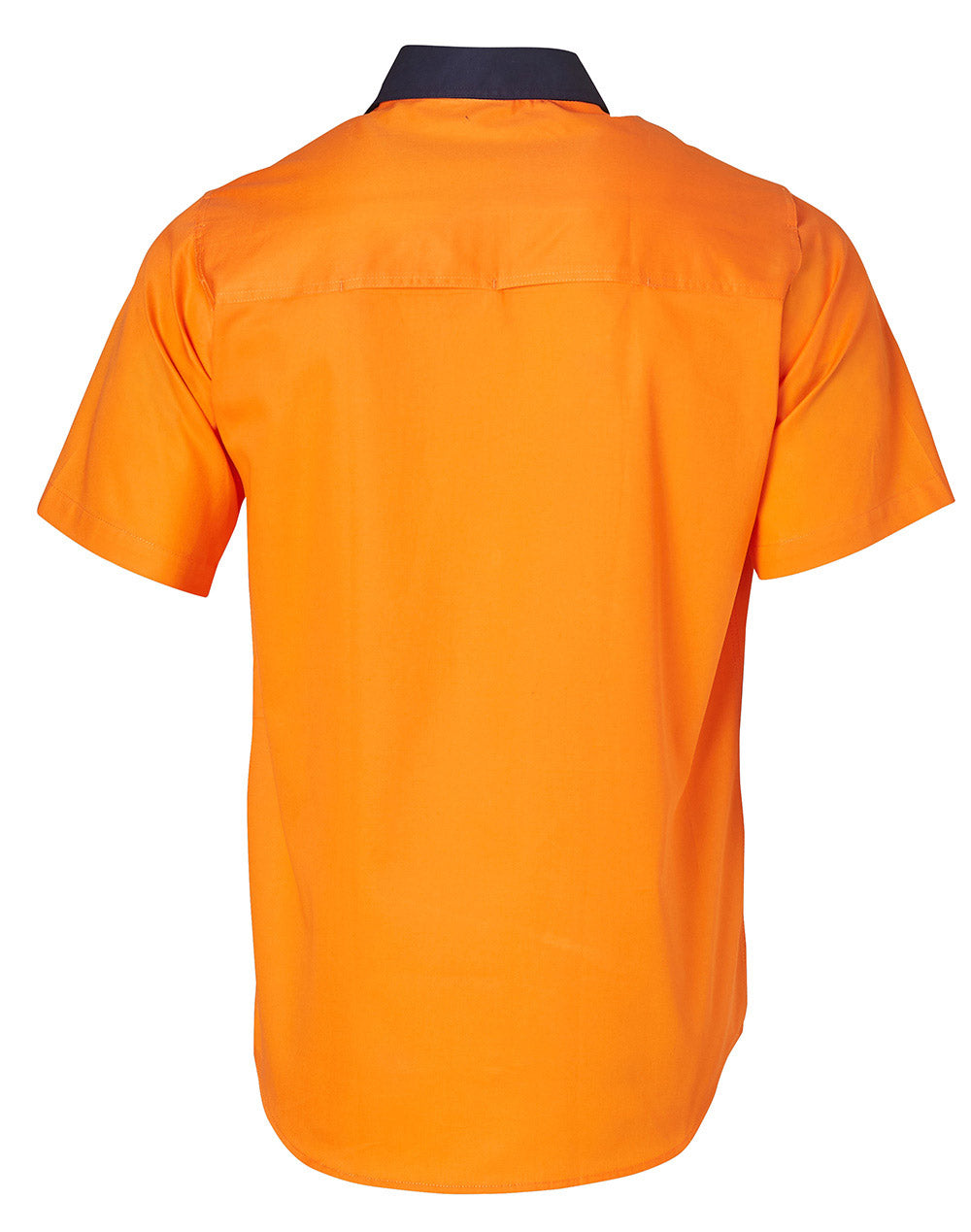 Short Sleeve Safety Shirt - Orange Navy