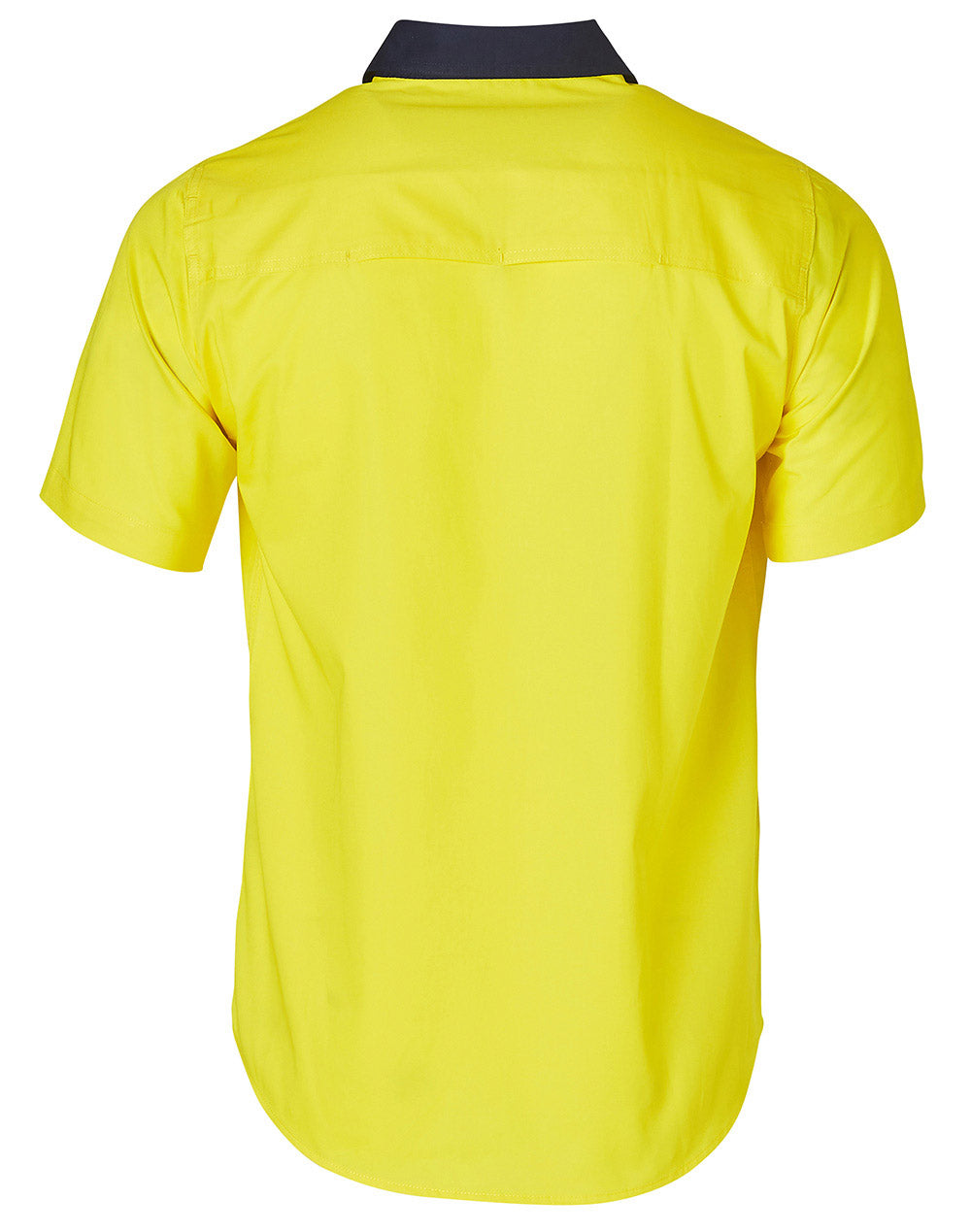 Short Sleeve Safety Shirt - Yellow Navy