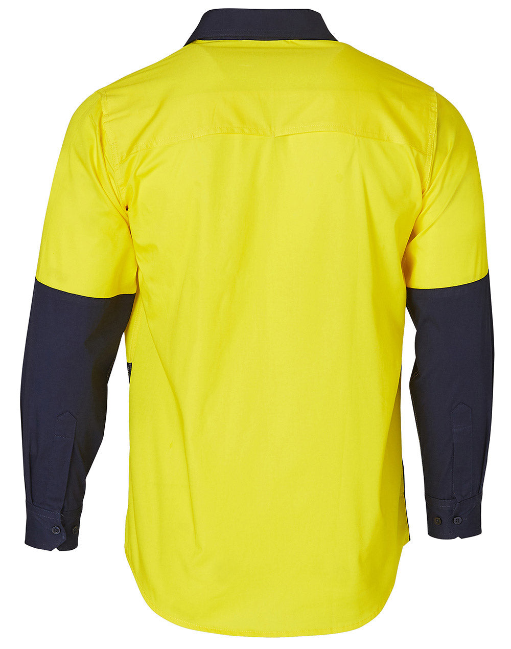 Long Sleeve Safety Shirt - Yellow Navy