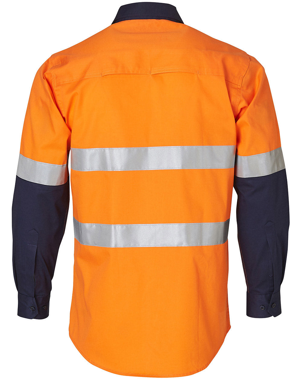Long Sleeve Safety Shirt - FluoroOrange Navy