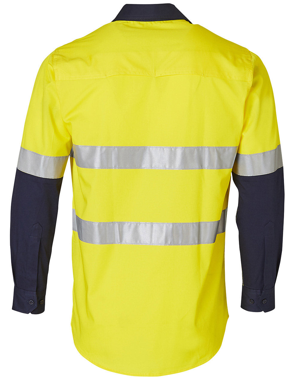 Long Sleeve Safety Shirt - FluoroYellow Navy