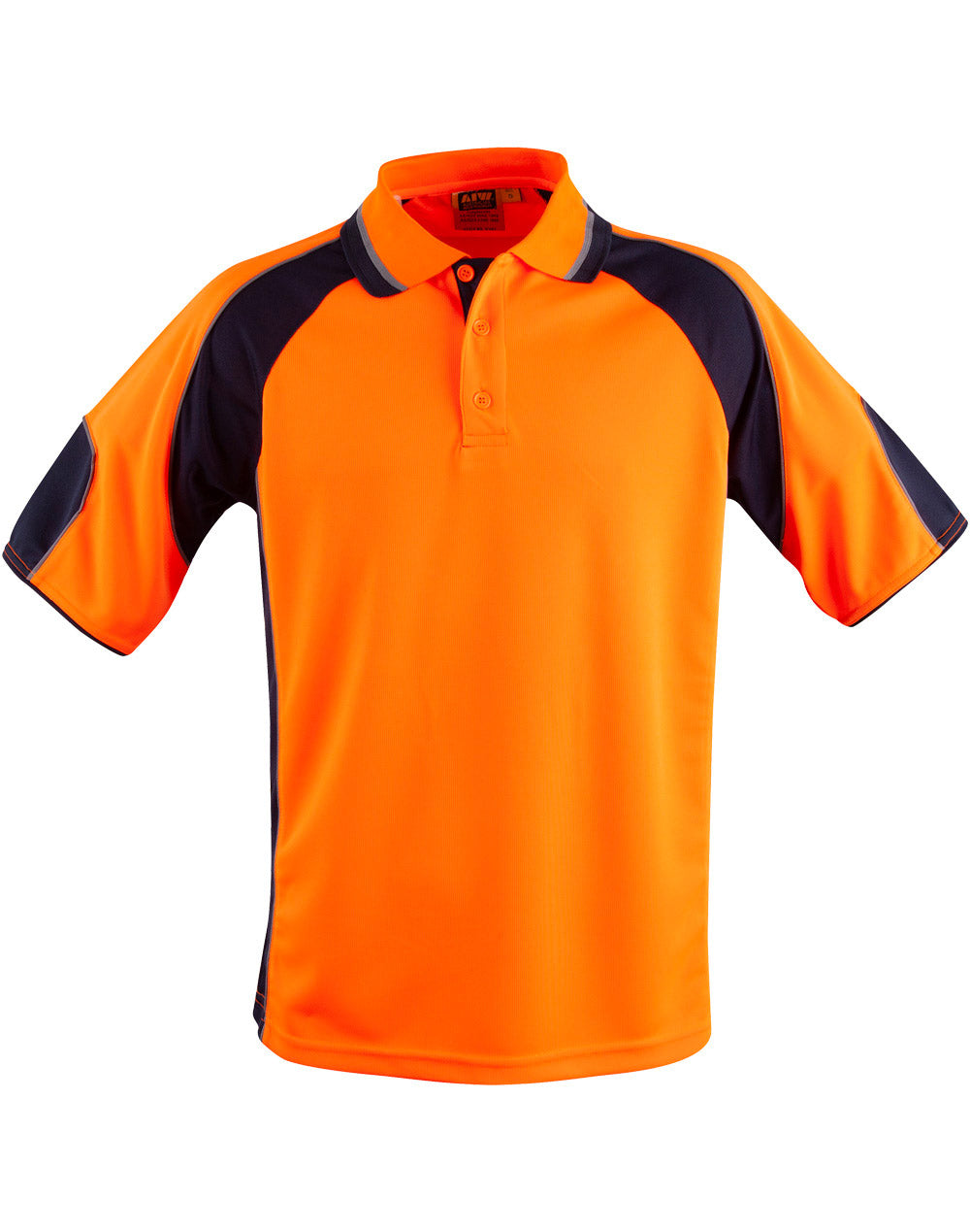 High-Vis Polo - Unisex - FluoroOrange Navy