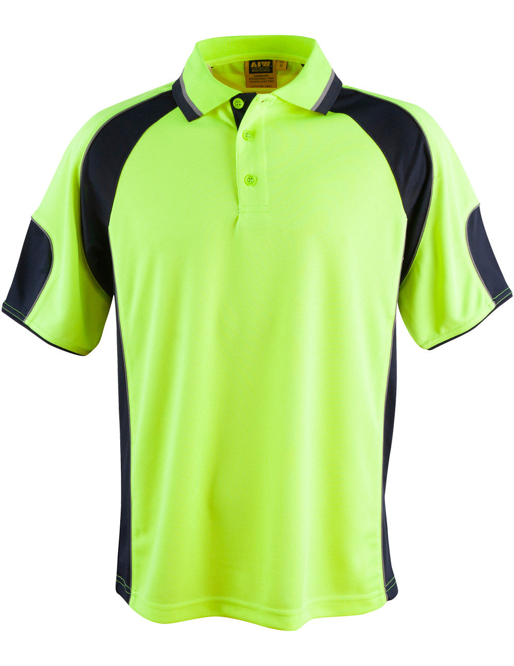 High-Vis Polo - Unisex - FluoroYellow Navy
