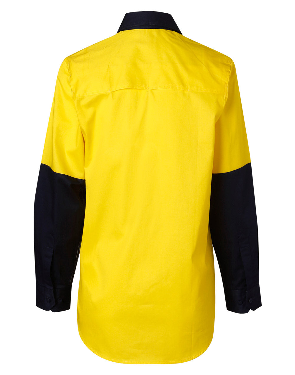 Women'S Long Sleeve Safety Shirt - FluoroYellow Navy