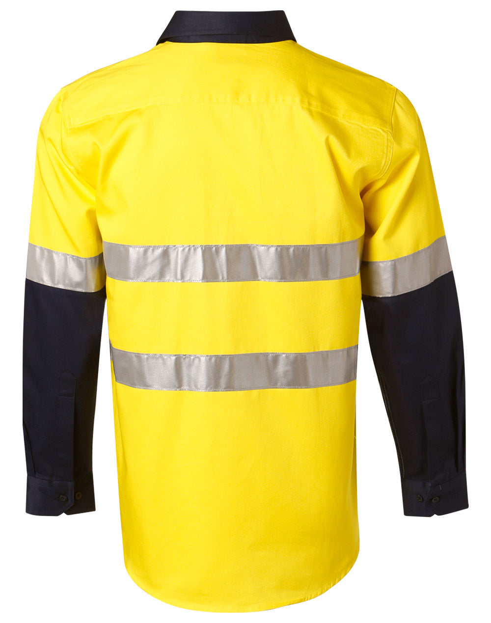 Long Sleeve Safety Shirt - Yellow Navy