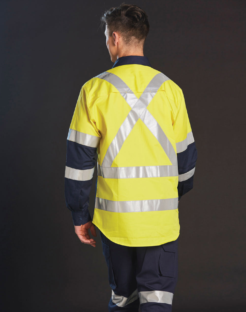 Biomotion Day/Night Light Weight Safety Shirt With X Back Tape Configuration