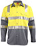 Biomotion Day/Night Light Weight Safety Shirt With X Back Tape Configuration - Yellow Charcoal