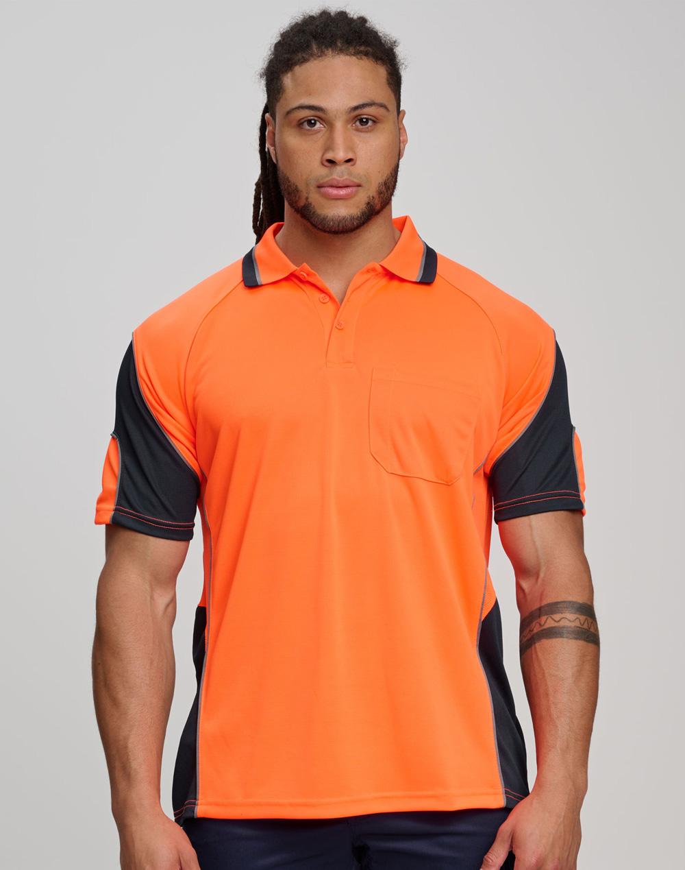 Alliance Short Sleeve Safety Polo - Unisex - Yellow Navy