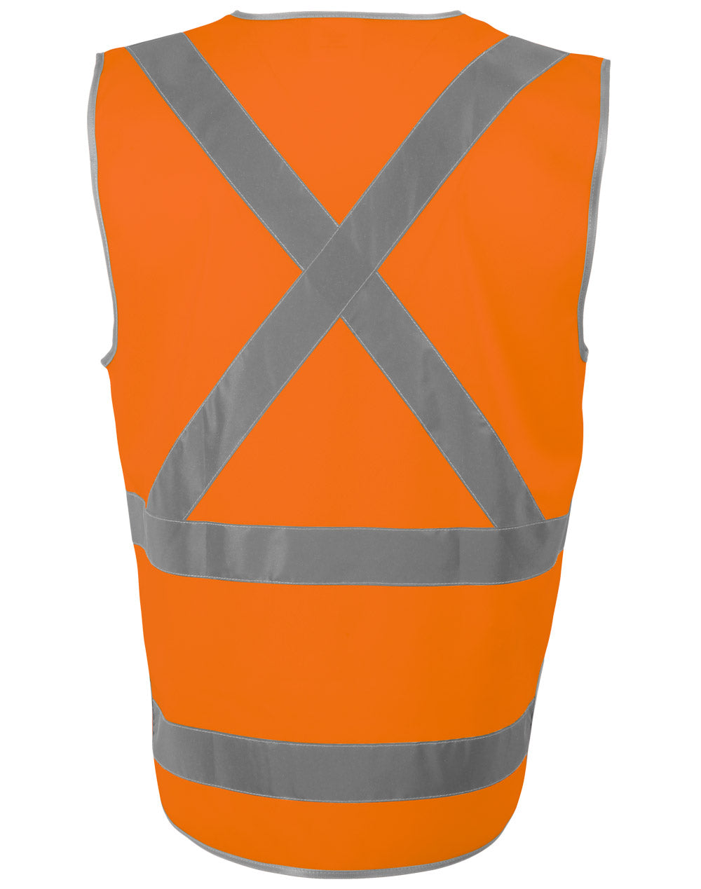 Hi-Vis X Back Safety Vest With Tail - Orange