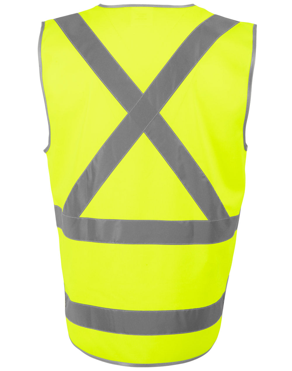 Hi-Vis X Back Safety Vest With Tail - Yellow