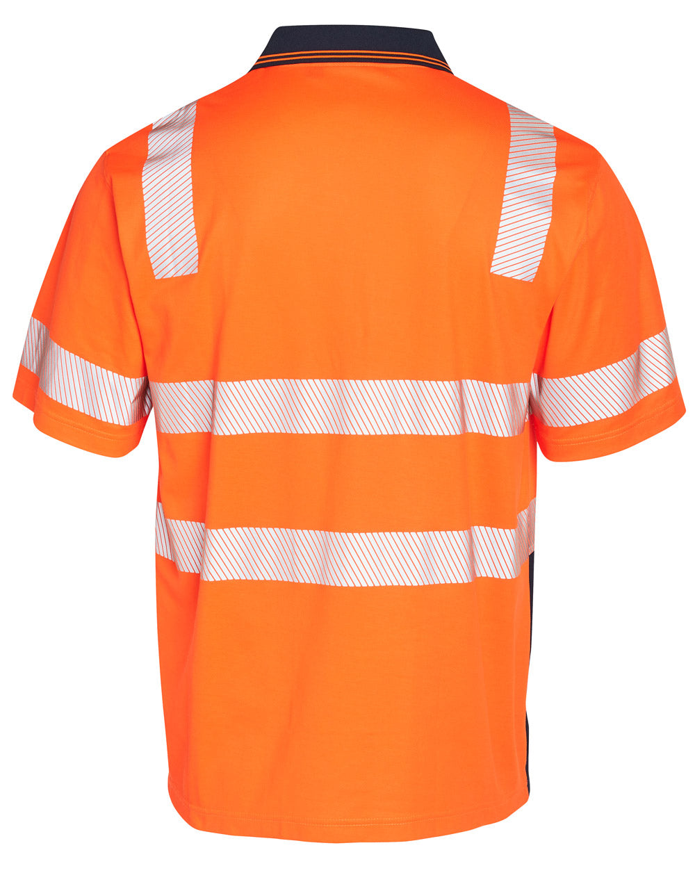 Unisex Truedry® Biomotion Segmented Ss Safety Polo - Orange Navy