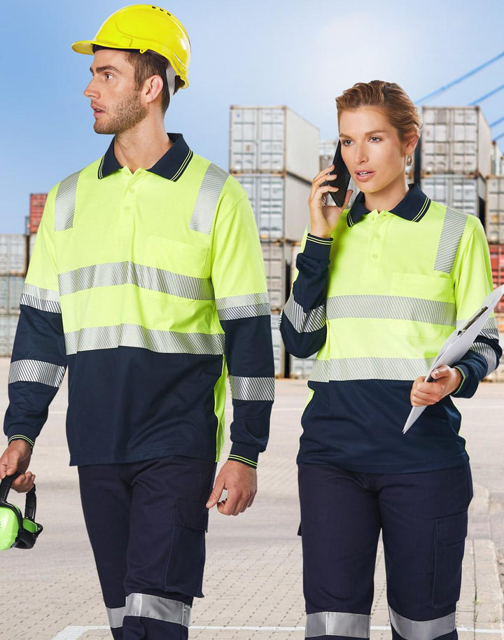 Unisex Truedry® Biomotion Segmented Ls Safety Polo
