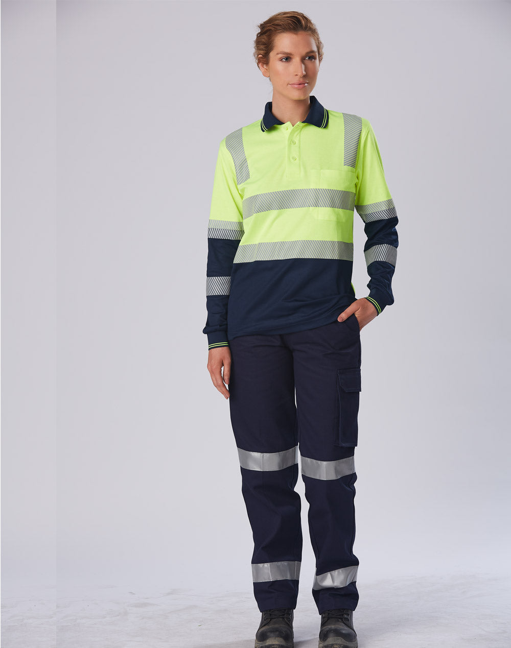 Unisex Truedry® Biomotion Segmented Ls Safety Polo