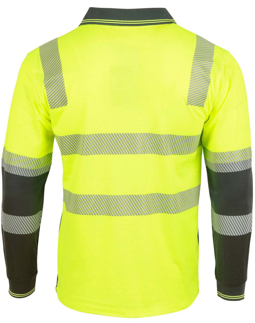 Unisex Truedry® Biomotion Segmented Ls Safety Polo - Yellow Charcoal