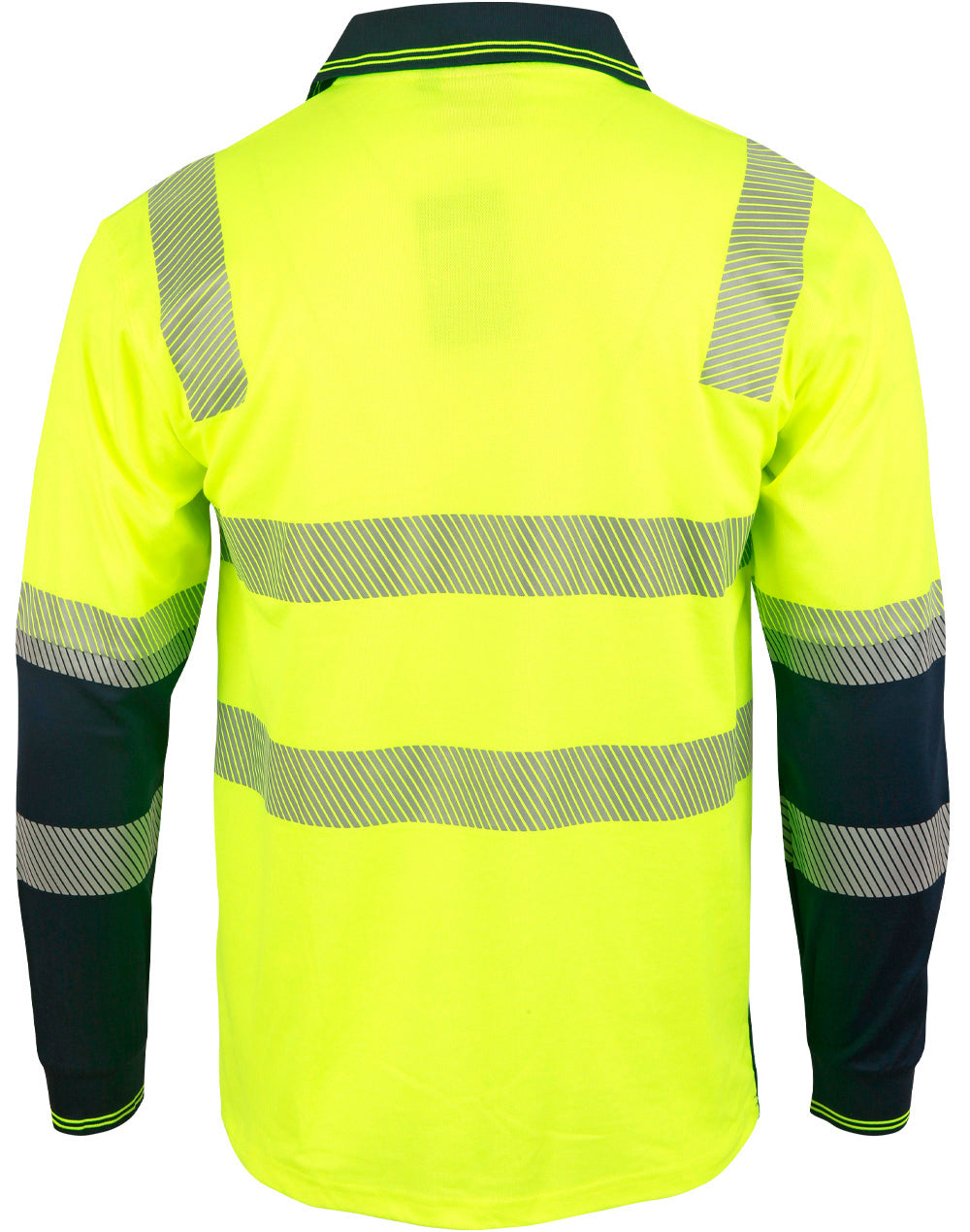 Unisex Truedry® Biomotion Segmented Ls Safety Polo - Yellow Navy