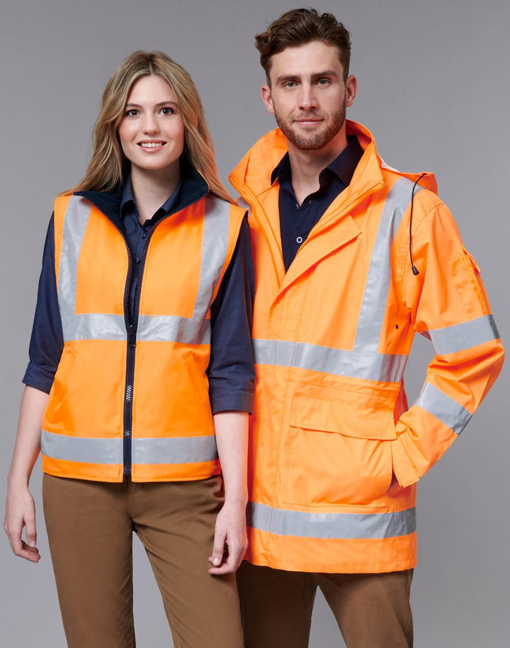 Vic Rail Hi Vis 3 In 1 Safety Jacket And Vest - Unisex