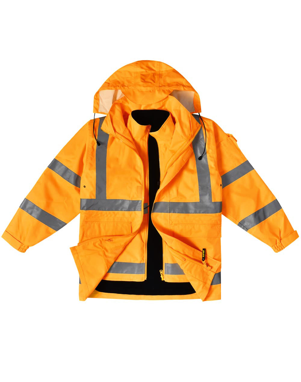 Vic Rail Hi Vis 3 In 1 Safety Jacket And Vest - Unisex - Orange