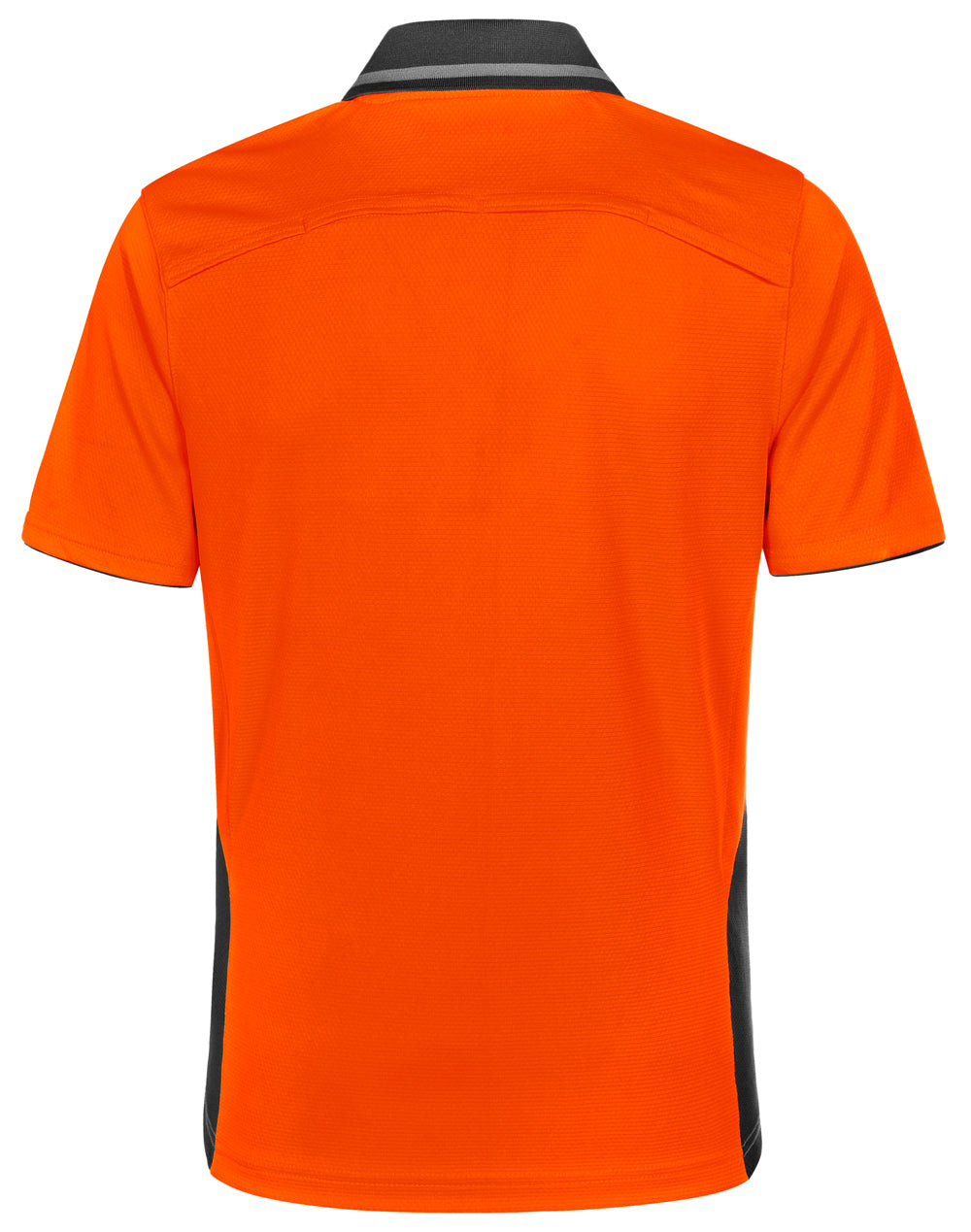 Unisex Hi-Vis Bamboo Charcoal Vented Ss Polo - Orange Ash