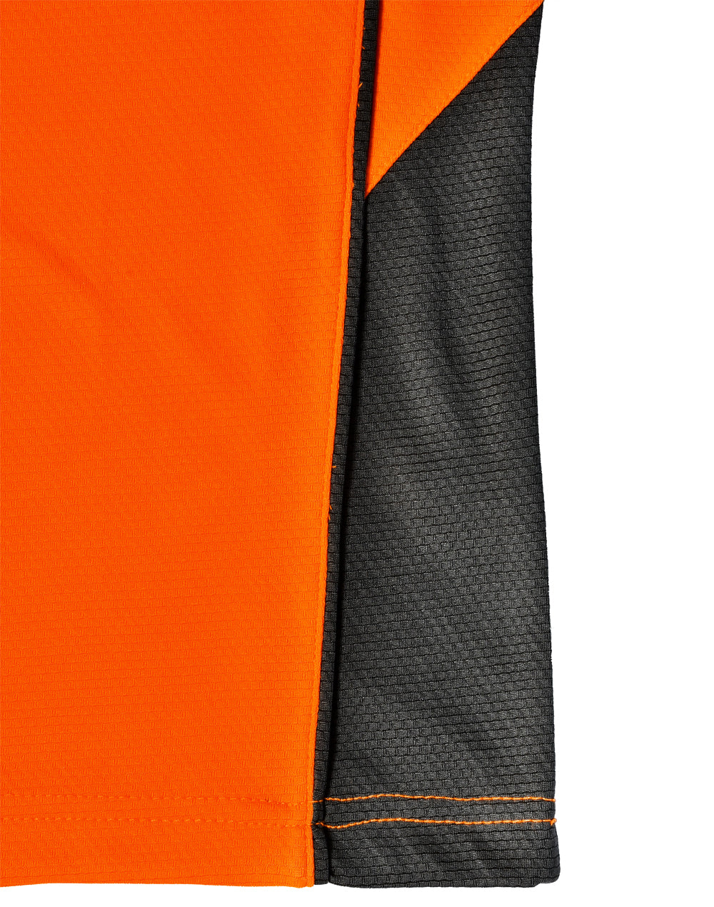 Unisex Hi-Vis Bamboo Charcoal Vented Ss Polo - Orange Ash