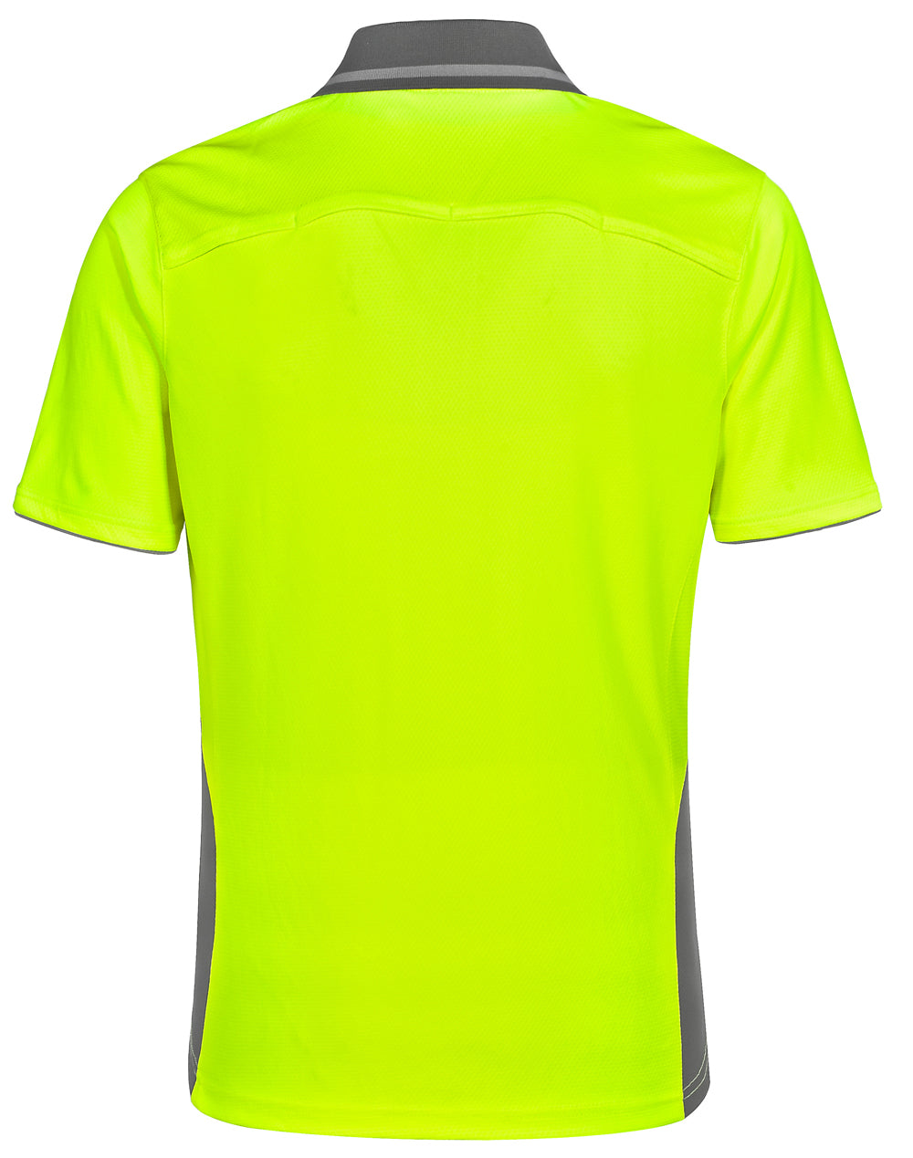 Unisex Hi-Vis Bamboo Charcoal Vented Ss Polo - Yellow Ash