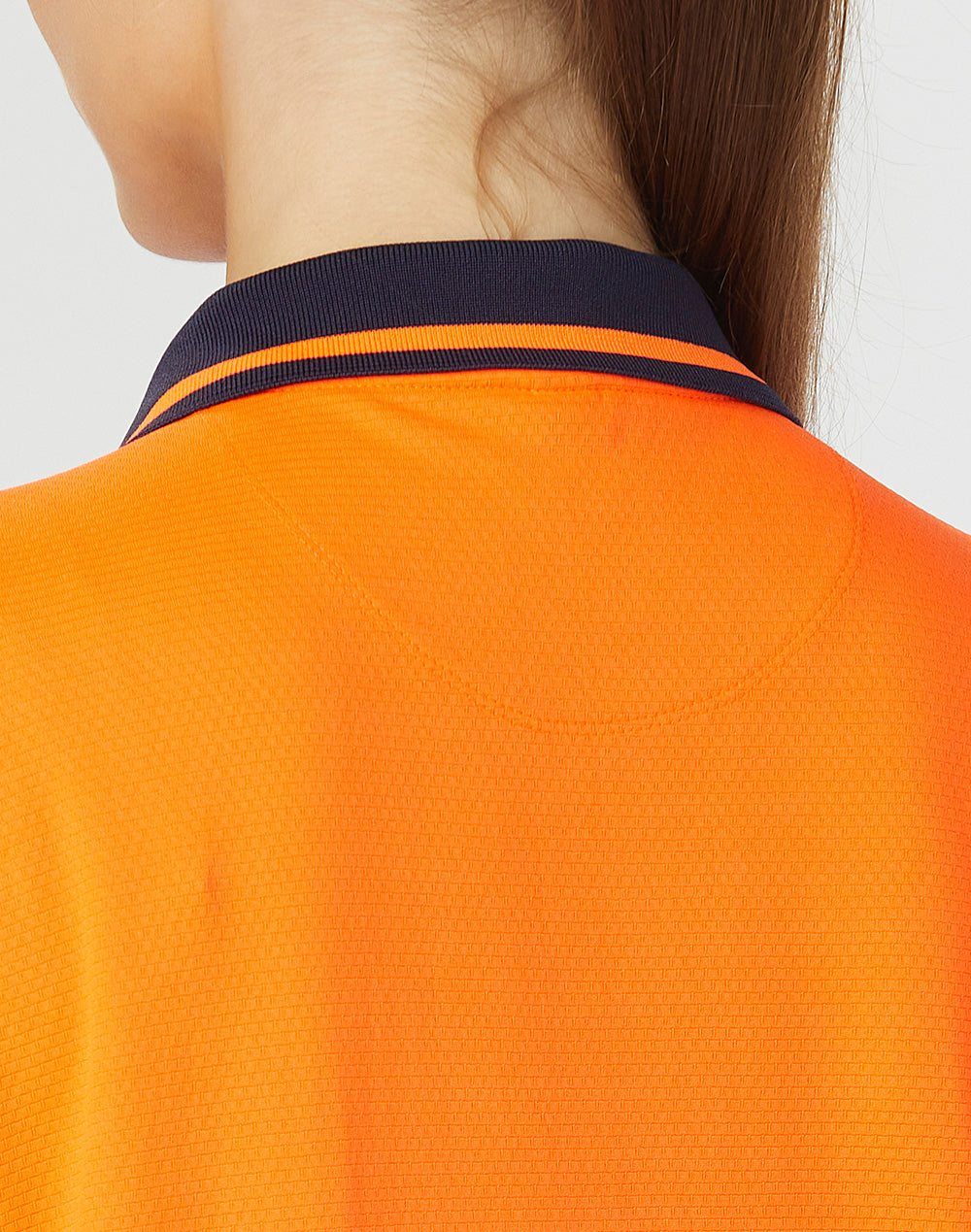 Unisex Hi-Vis Bamboo Charcoal Ss Polo - Orange Navy