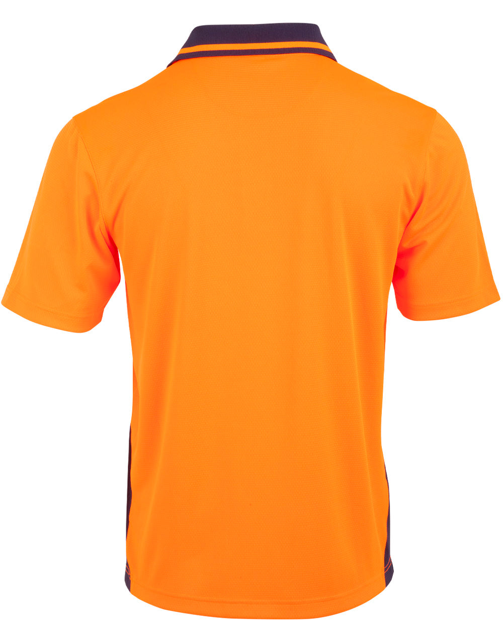Unisex Hi-Vis Bamboo Charcoal Ss Polo - Orange Navy