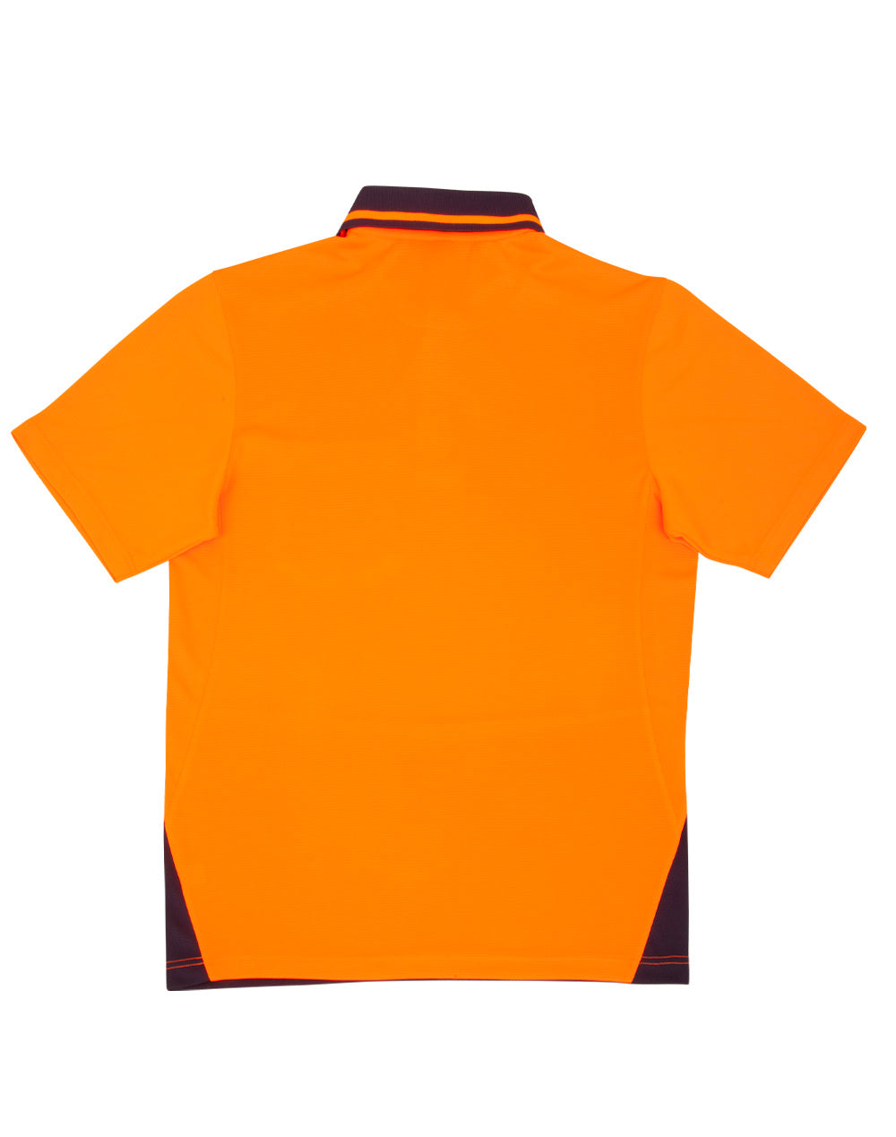 Unisex Hi-Vis Bamboo Charcoal Ss Polo - Orange Navy