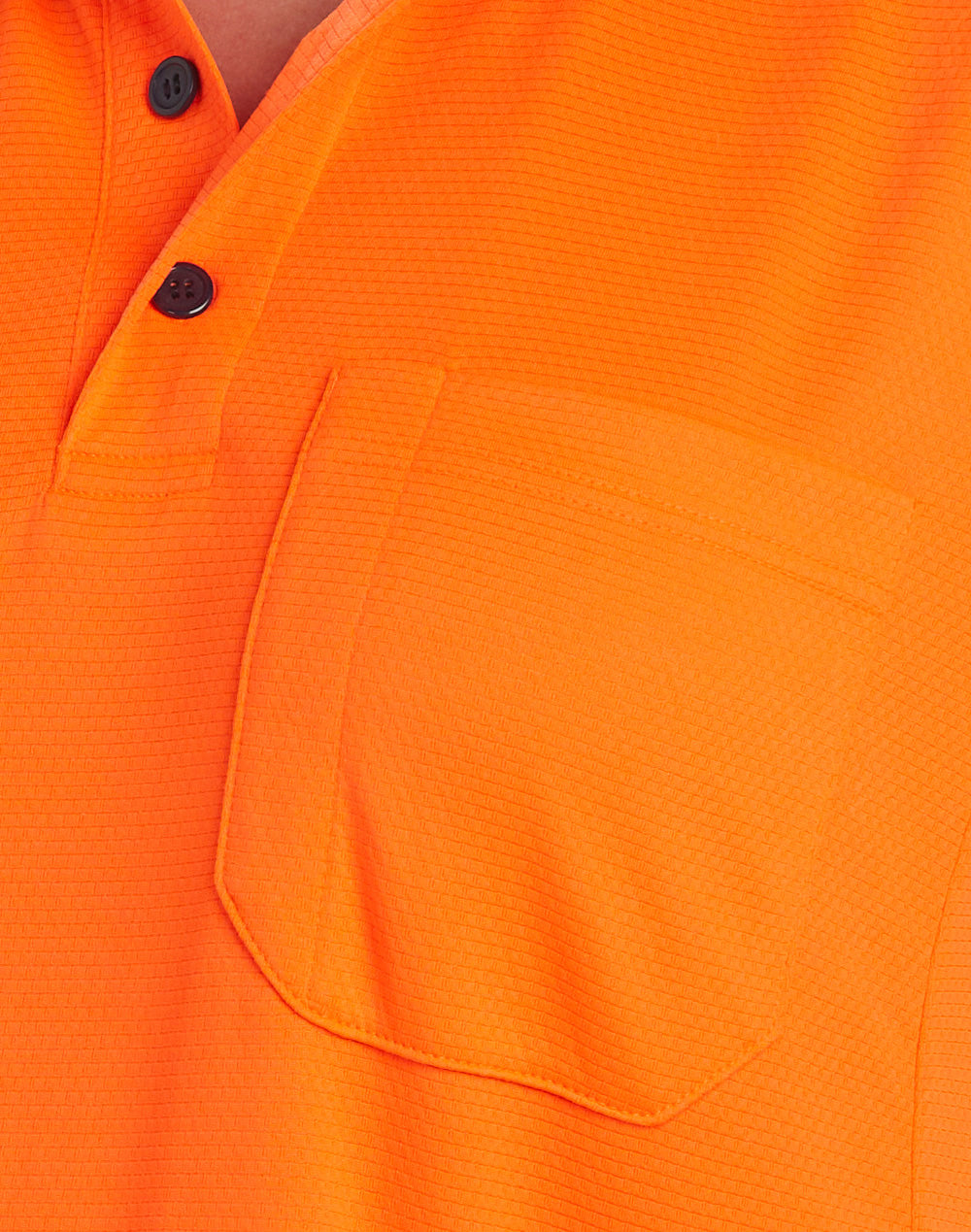 Unisex Hi-Vis Bamboo Charcoal Ss Polo - Orange Navy