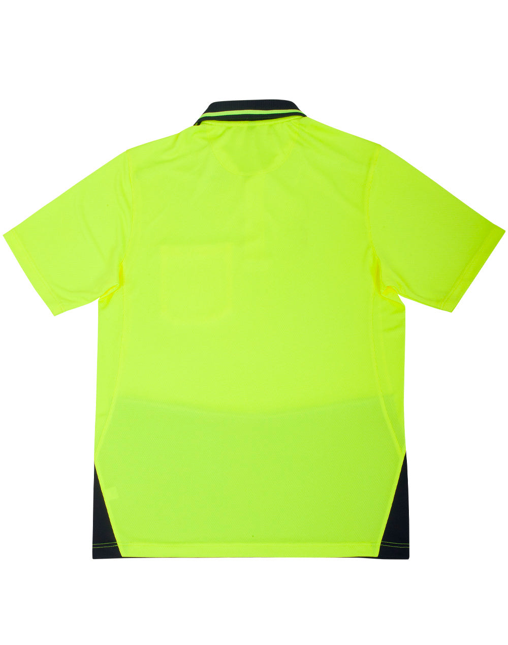 Unisex Hi-Vis Bamboo Charcoal Ss Polo - Yellow Navy