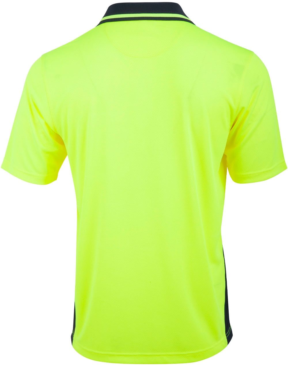 Unisex Hi-Vis Bamboo Charcoal Ss Polo - Yellow Navy