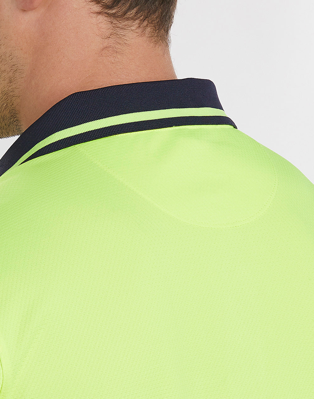Unisex Hi-Vis Bamboo Charcoal Ss Polo - Yellow Navy