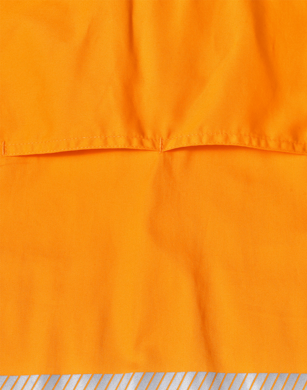 Unisex Hi Vis Cool-Breeze Safety Ls Shirt (Segmented Tape) - Orange Navy
