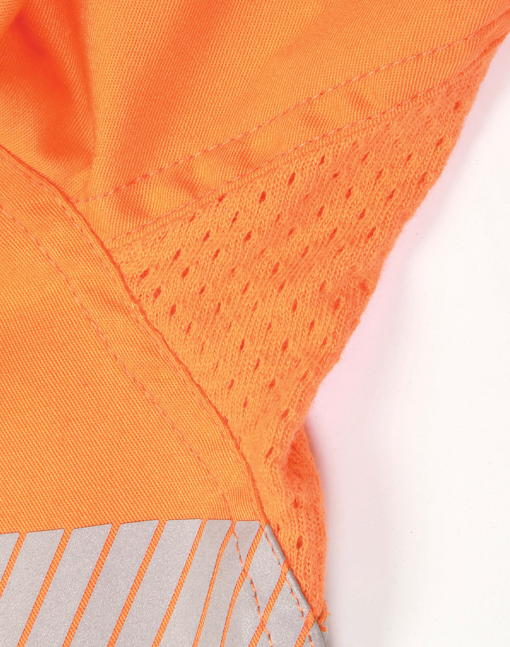 Unisex Hi Vis Cool-Breeze Safety Ls Shirt (Segmented Tape) - Orange Navy