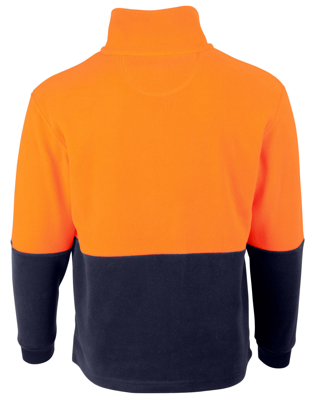 Hi-Vis Polar Fleece Zip Jacket - Orange Navy