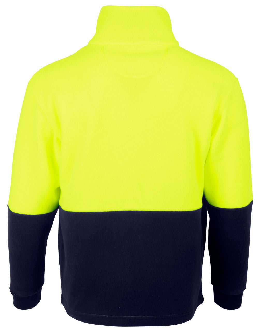 Hi-Vis Polar Fleece Zip Jacket - Yellow Navy
