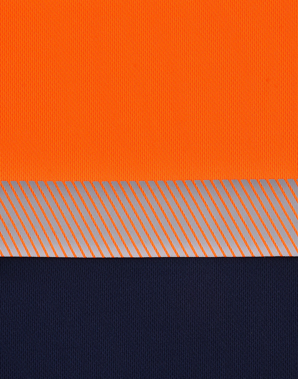 Unisex Cooldry® Segmented Ss Polo - Orange Navy