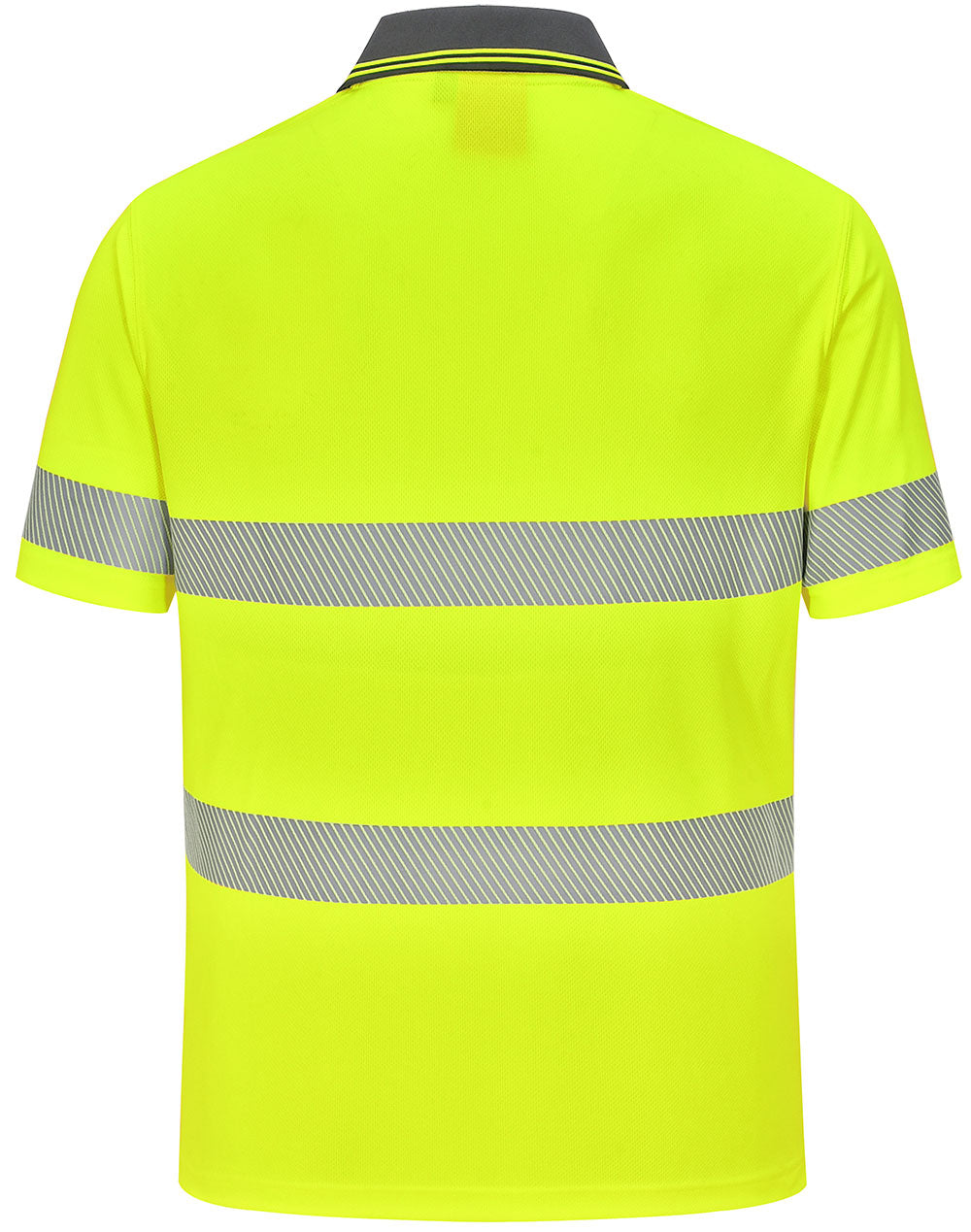 Unisex Cooldry® Segmented Ss Polo - Yellow Charcoal