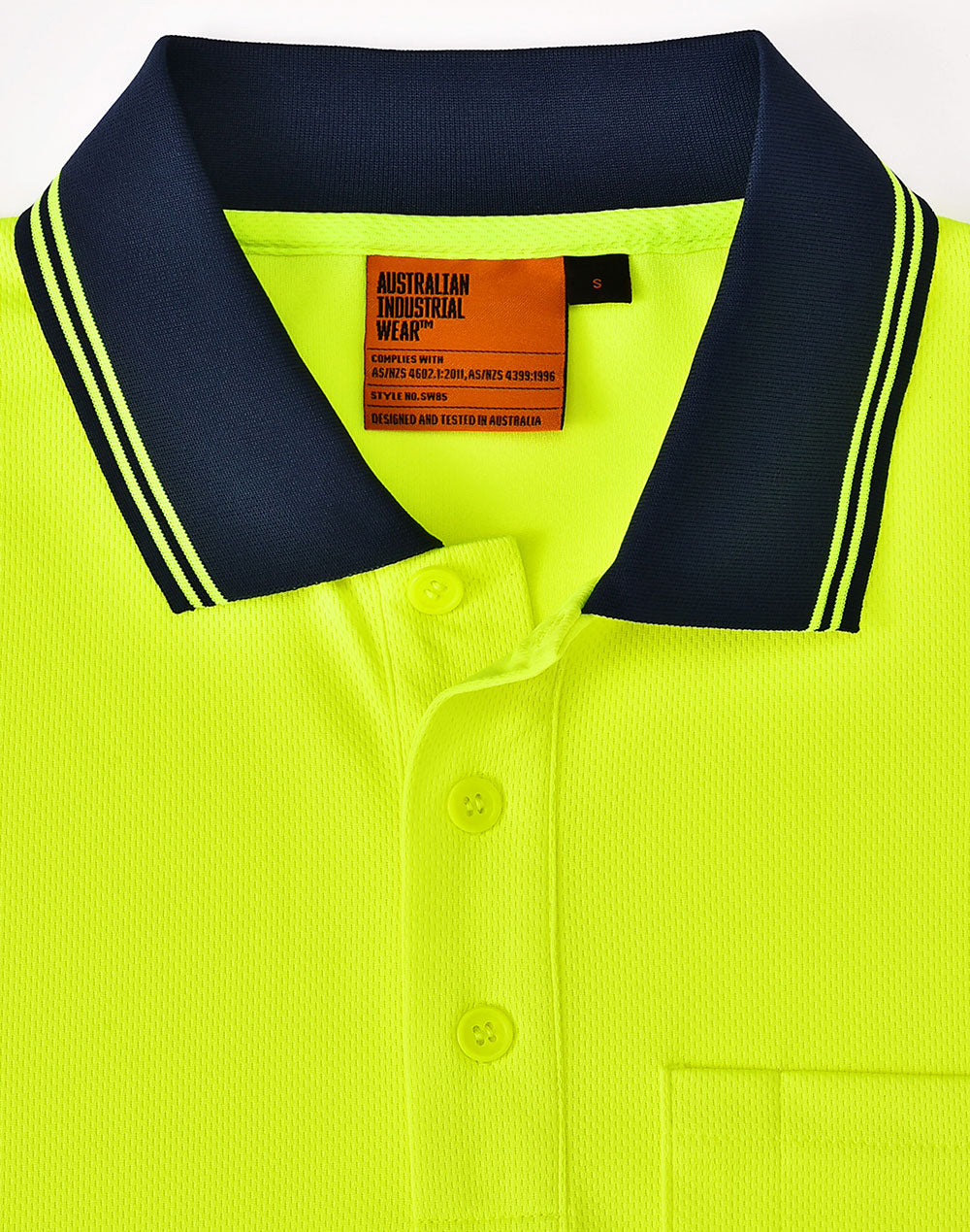 Unisex Cooldry® Segmented Ss Polo - Yellow Navy
