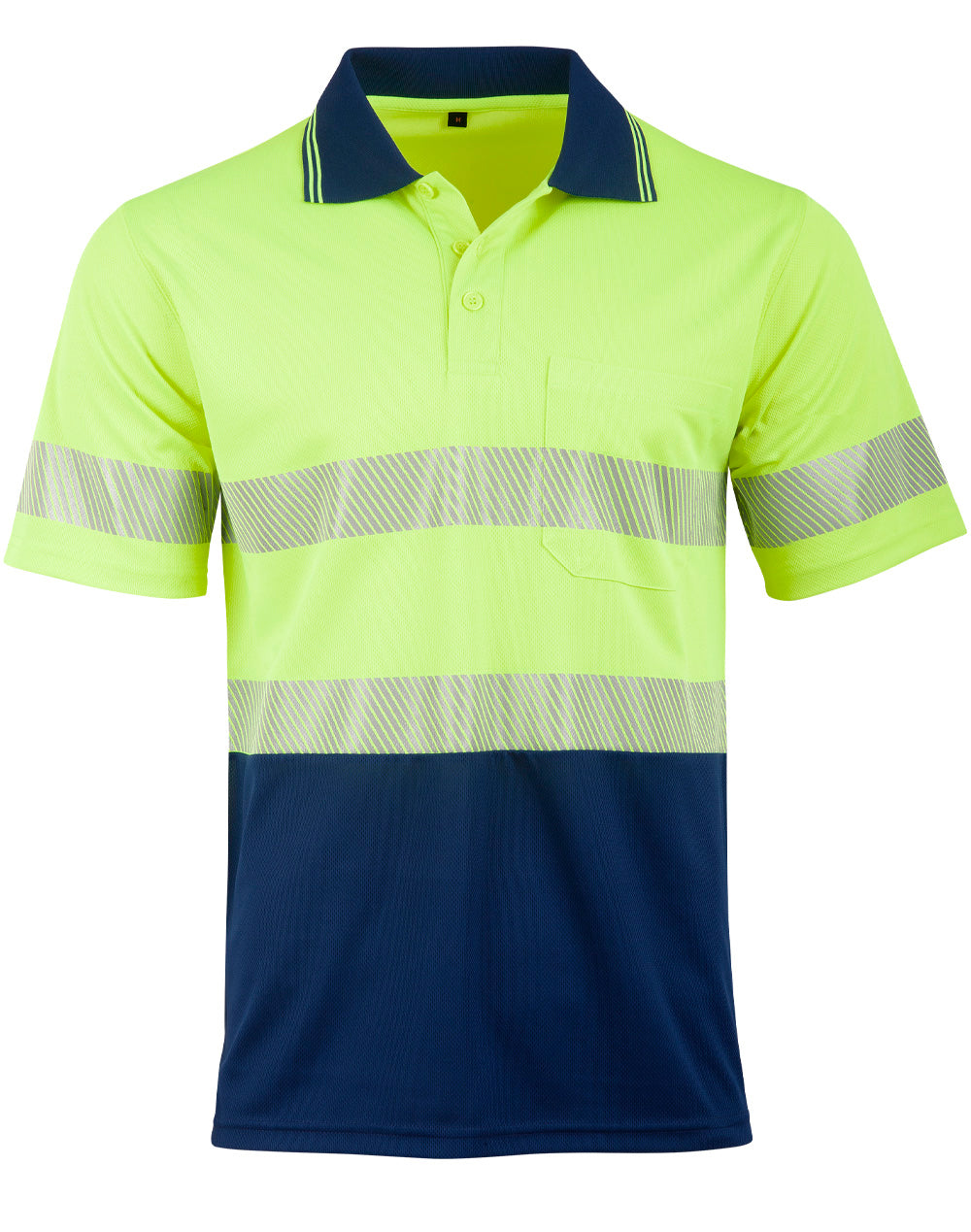 Unisex Cooldry® Segmented Ss Polo - Yellow Navy