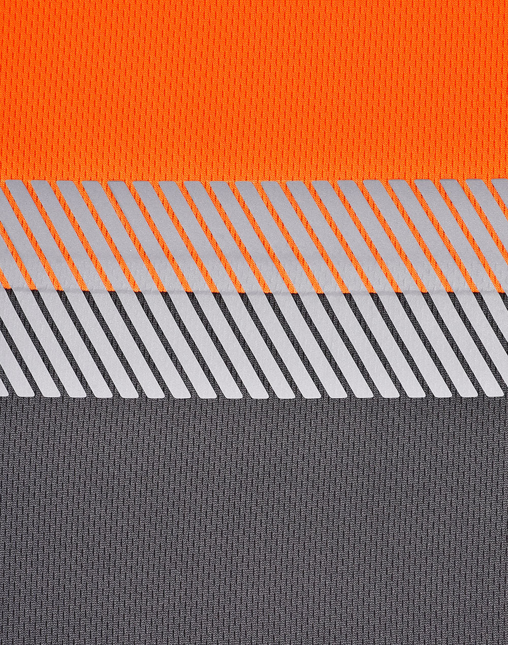 Unisex Cooldry® Segmented Ls Polo - Orange Charcoal