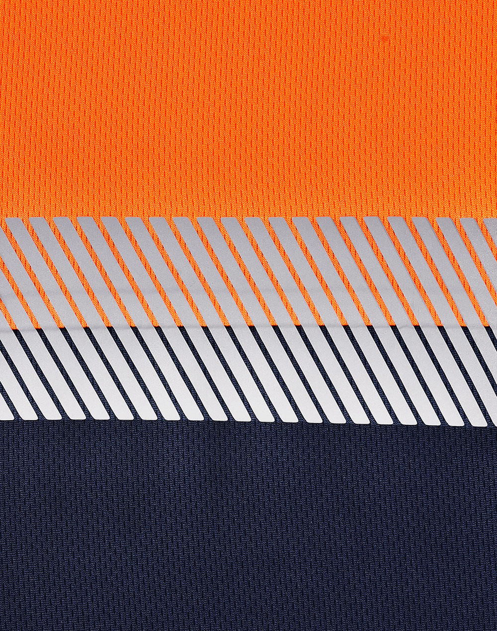 Unisex Cooldry® Segmented Ls Polo - Orange Navy