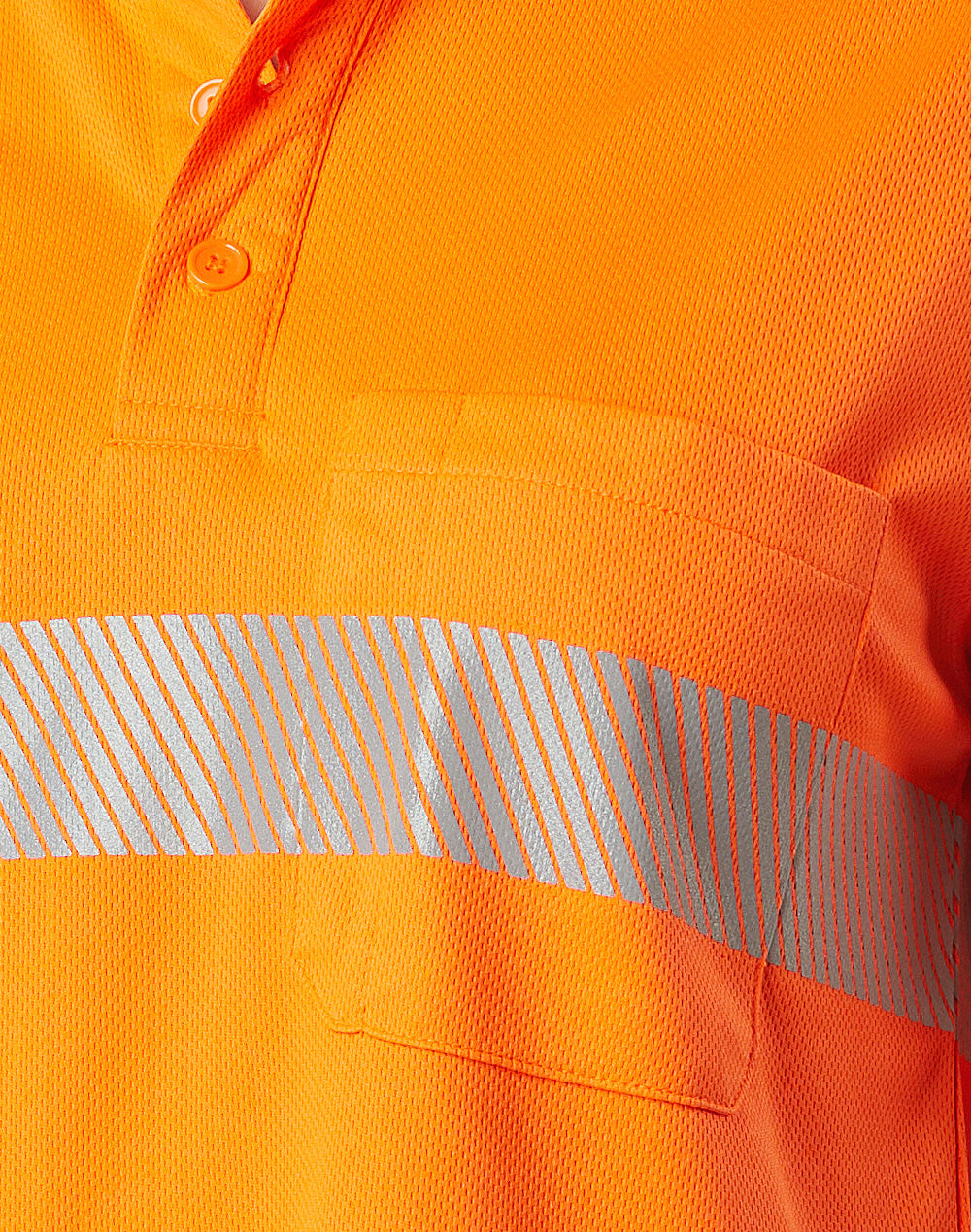 Unisex Cooldry® Segmented Ls Polo - Orange Navy