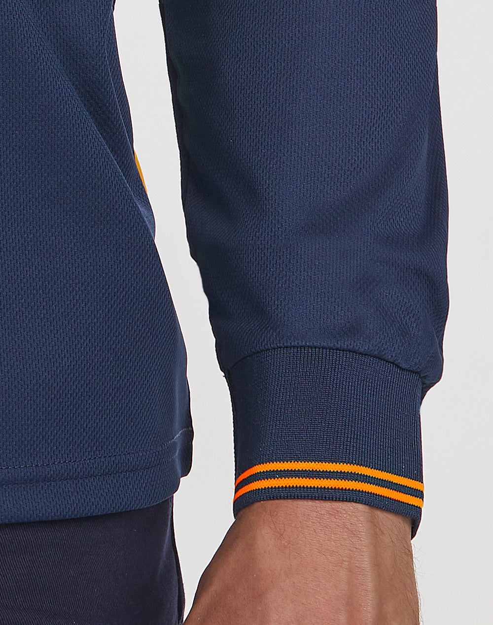 Unisex Cooldry® Segmented Ls Polo - Orange Navy